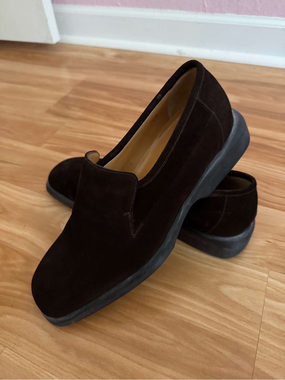 Bally Dark Brown Suede Slip-On Loafers Men’s 9D